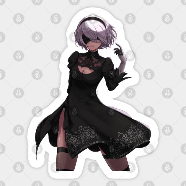 2B Sticker by Kheila Hirai